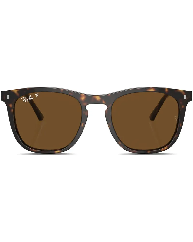 Ray Ban RB2210 Sonnenbrille mit eckigem Gestell - Braun Braun