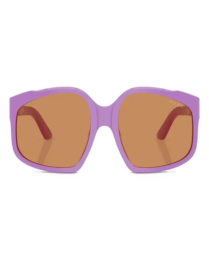 Miu Miu Sonnenbrille mit geometrischem Gestell - Violett Violett