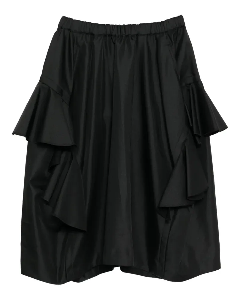 Comme des Garçons ruffled midi skirt - Schwarz Schwarz