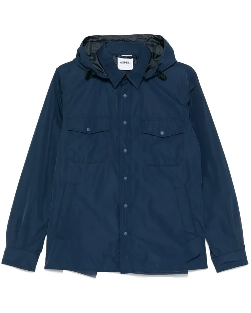 ASPESI Jacke mit Kapuze - Blau Blau