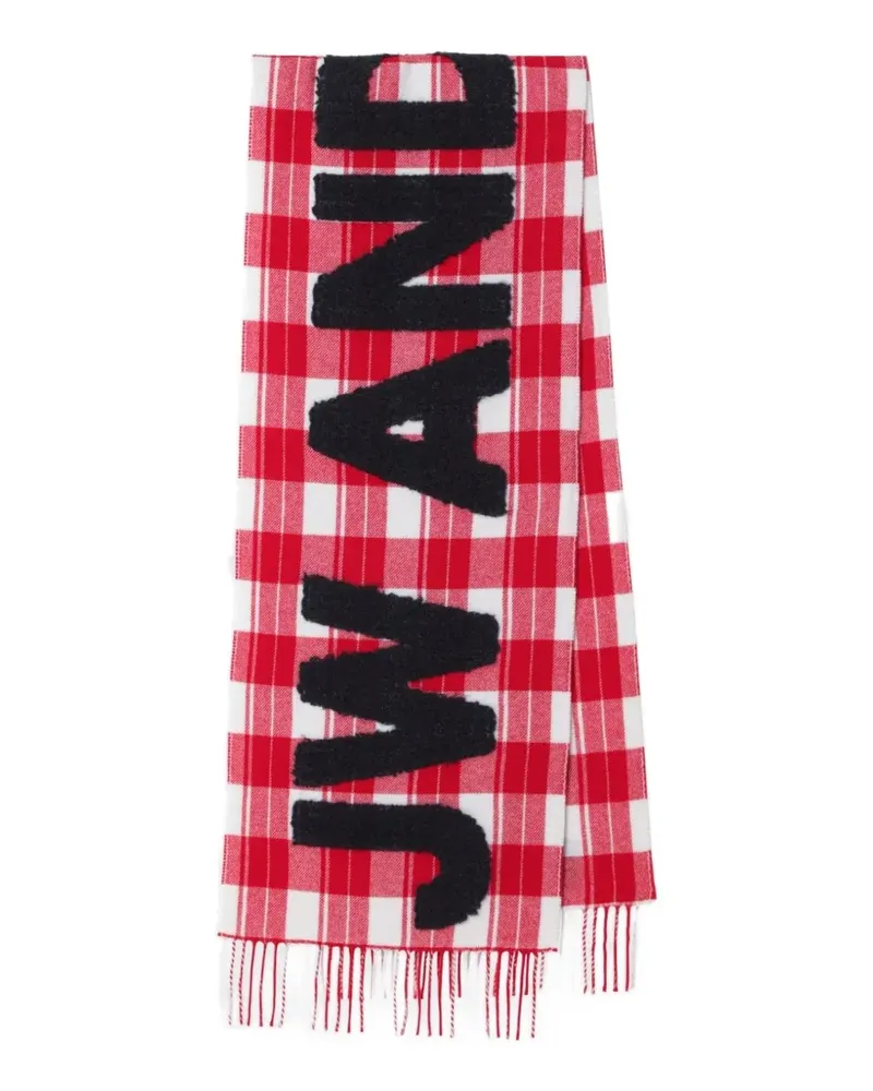 J.W.Anderson logo-intarsia scarf - Rot Rot