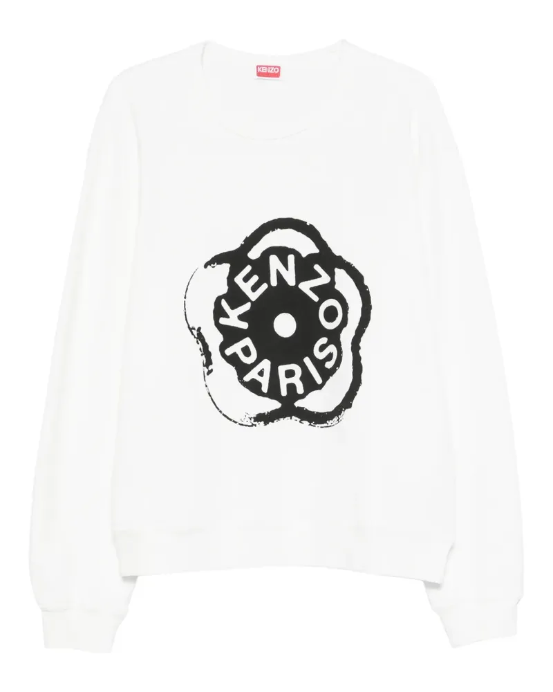 Kenzo Sweatshirt mit geblümtem Logo - Weiß Weiß