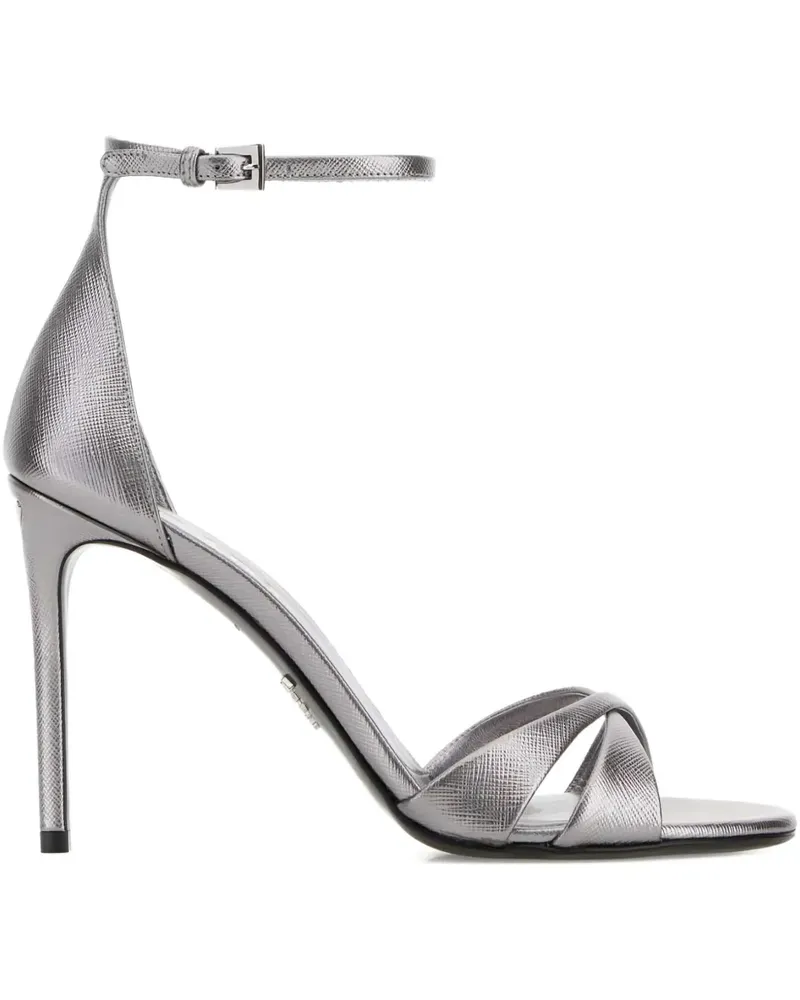 Prada leather heeled sandals - Silber Silber