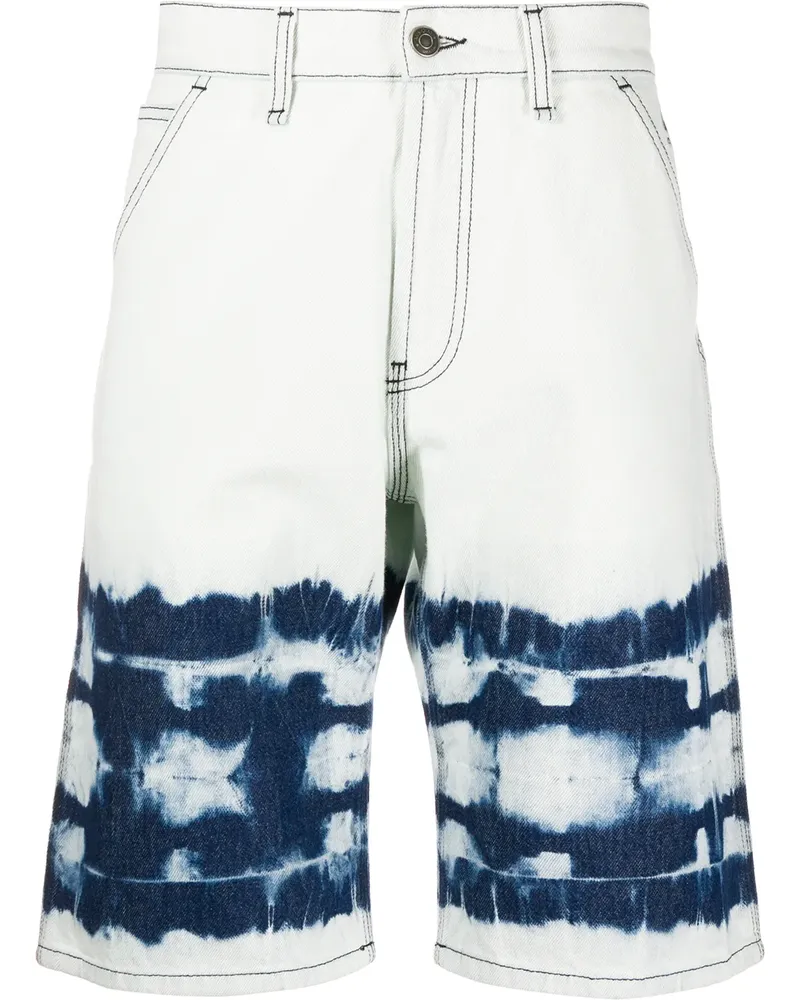 MSGM Jeans-Shorts mit abstraktem Print - Blau Blau