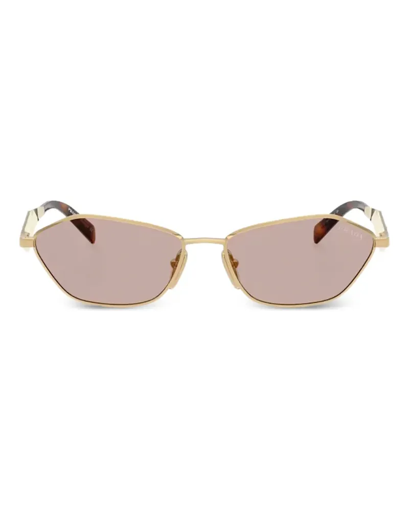 Prada Sonnenbrille mit geometrischem Gestell - Gold Gold