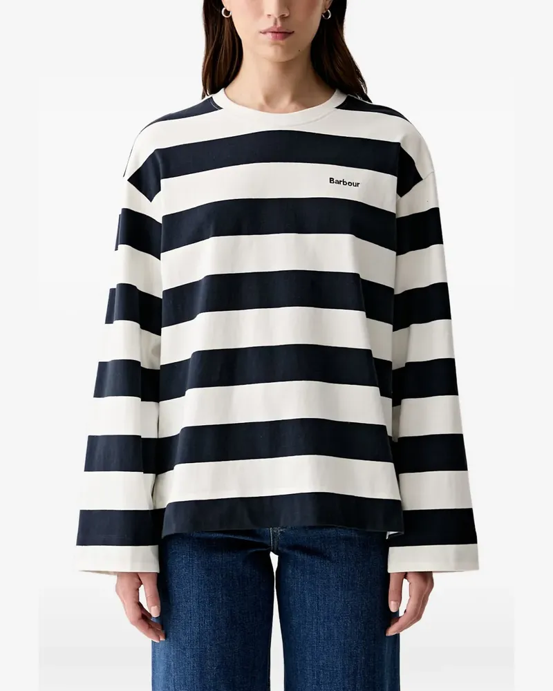 Barbour Cartmel striped-pattern long-sleeved T-shirt - Weiß Weiß