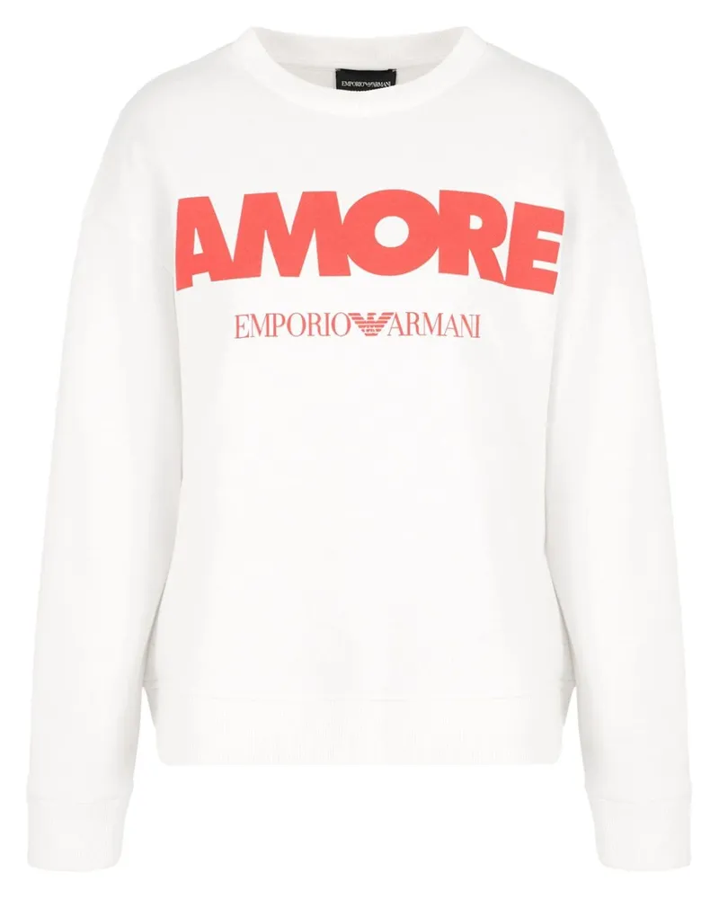 Emporio Armani ASV Amore Sweatshirt - Weiß Weiß