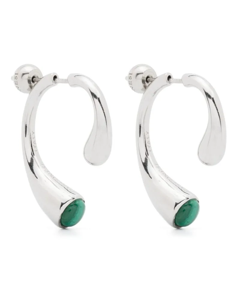 PANCONESI P Malakite Ohrringe - Silber Silber