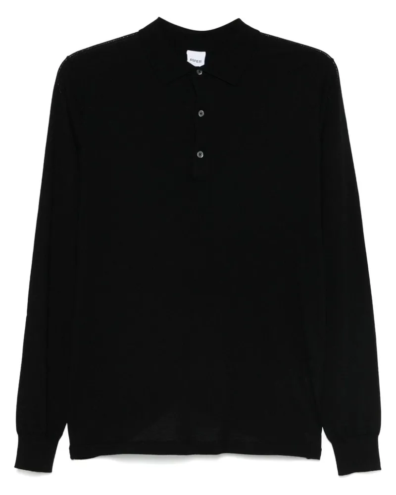 ASPESI Klassisches Poloshirt - Schwarz Schwarz