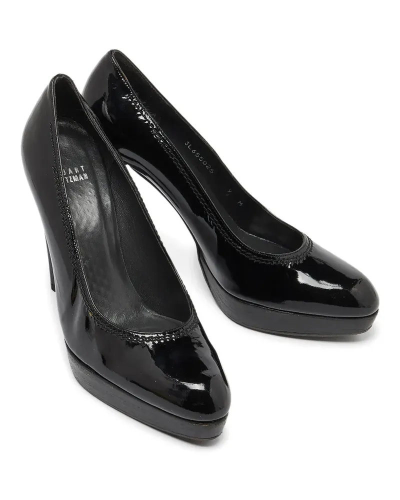 Stuart Weitzman patent leather heeled pumps - Schwarz Schwarz