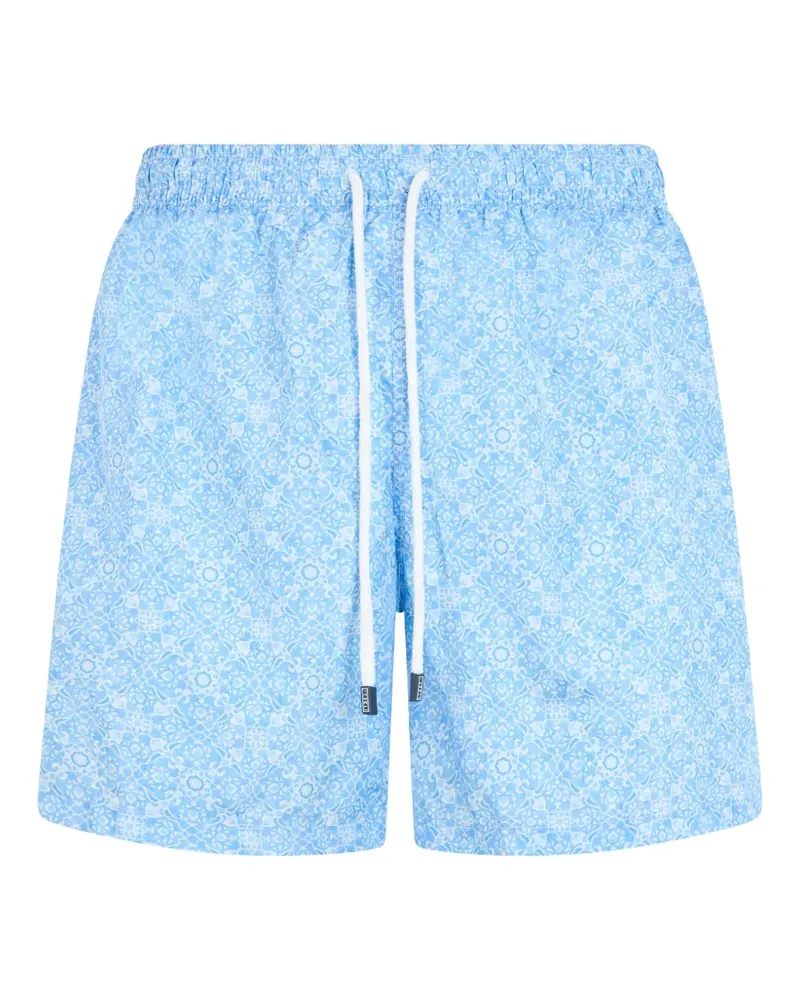 Fedeli patterned-print drawstring swim shorts - Blau Blau