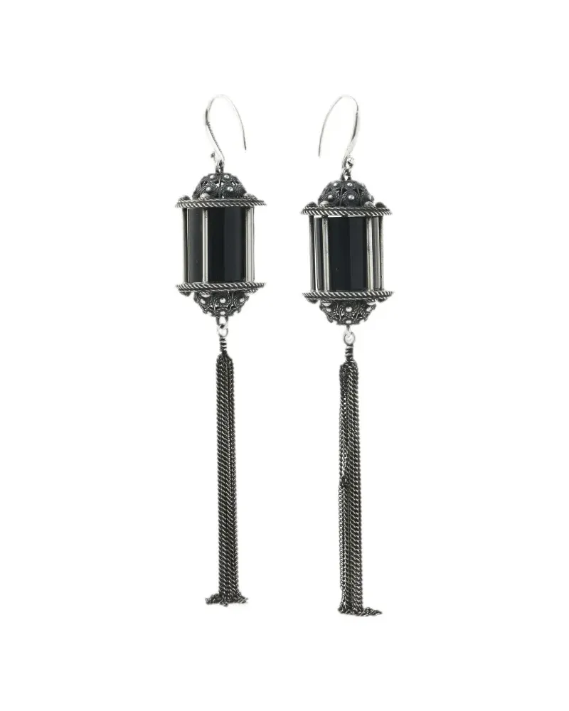 Ann Demeulemeester Suse lantern chain-fringe earrings - Silber Silber