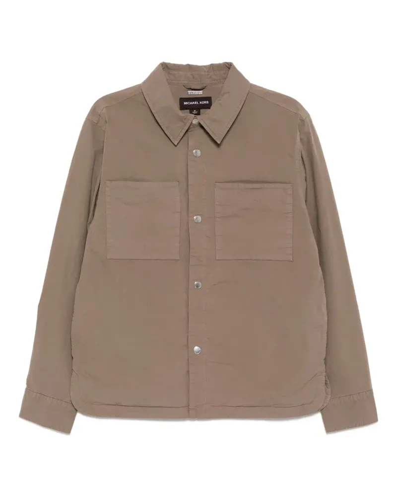 Michael Kors Hemdjacke aus Popeline - Braun Braun