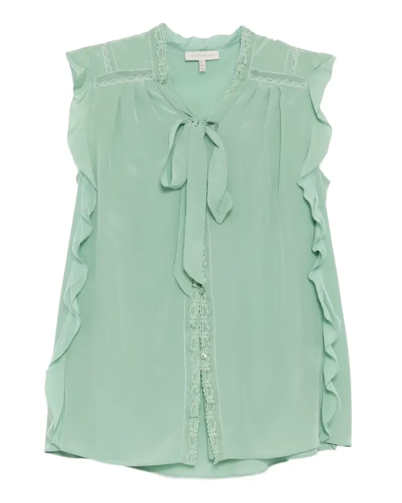 SHIATZY CHEN Neckholder-Top aus Chiffon - Grün Grün