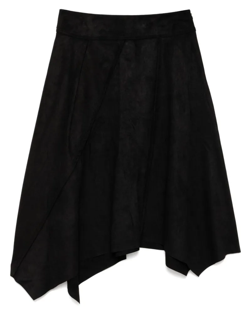 b+ab Rock aus Faux-Leder - Schwarz Schwarz