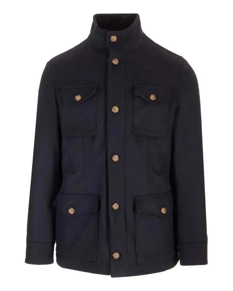 Al Duca D’Aosta 1902 four-pocket high-neck jacket - Blau Blau