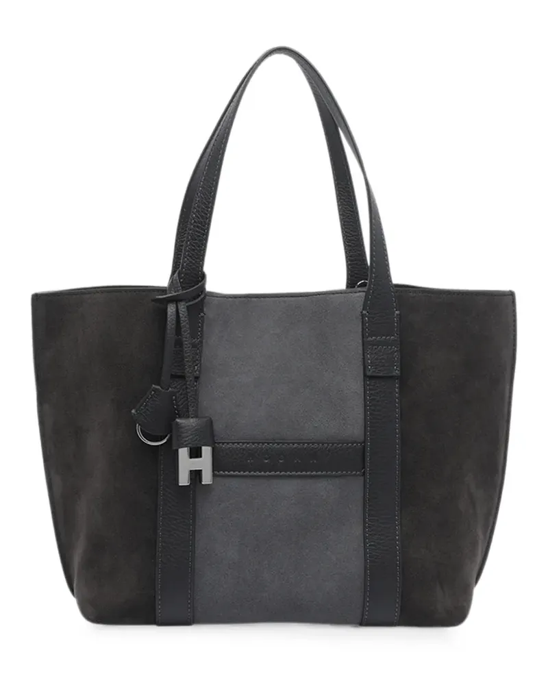 Hogan Script shopping bag small - Grau Grau
