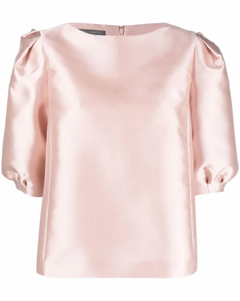 Alberta Ferretti Bluse mit Puffärmeln - Rosa Rosa