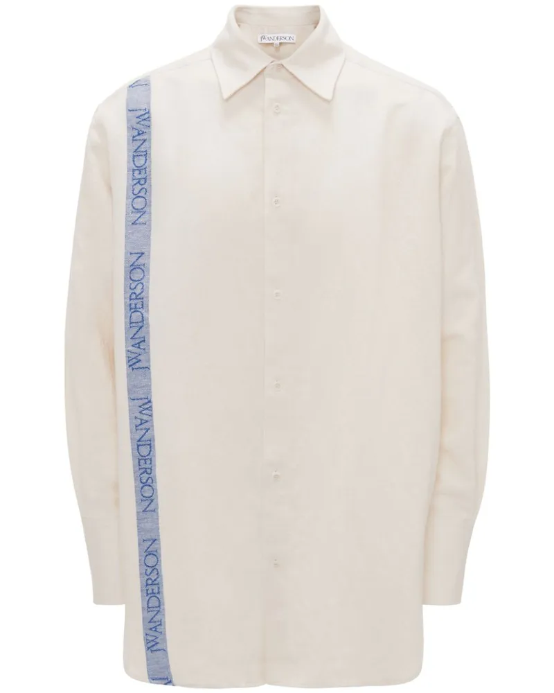J.W.Anderson Tea Towel Oversized-Hemd - Weiß Weiß