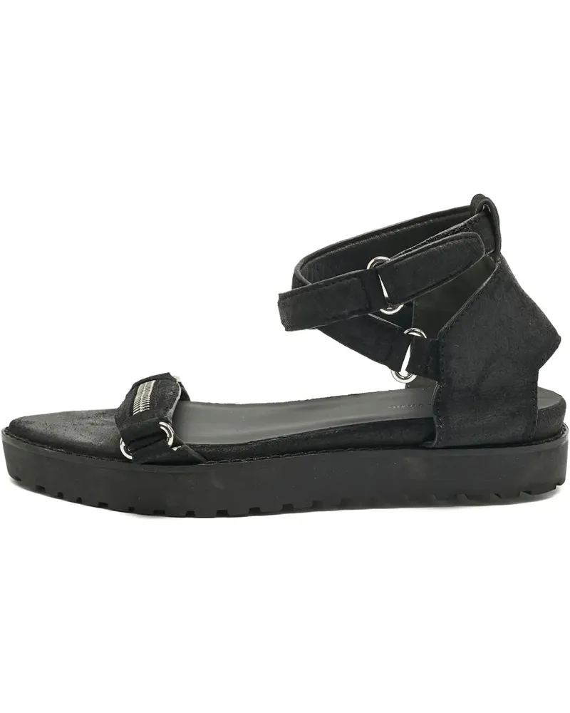 Alexander Wang nubuck leather ankle strap sandals - Schwarz Schwarz