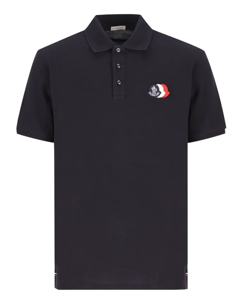 Moncler Poloshirt mit Logo-Stickerei - Blau Blau