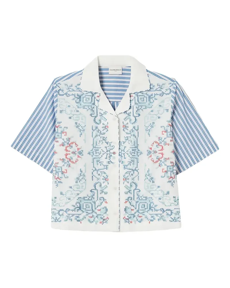 Claudie Pierlot Gestreiftes Hemd - Weiß Weiß