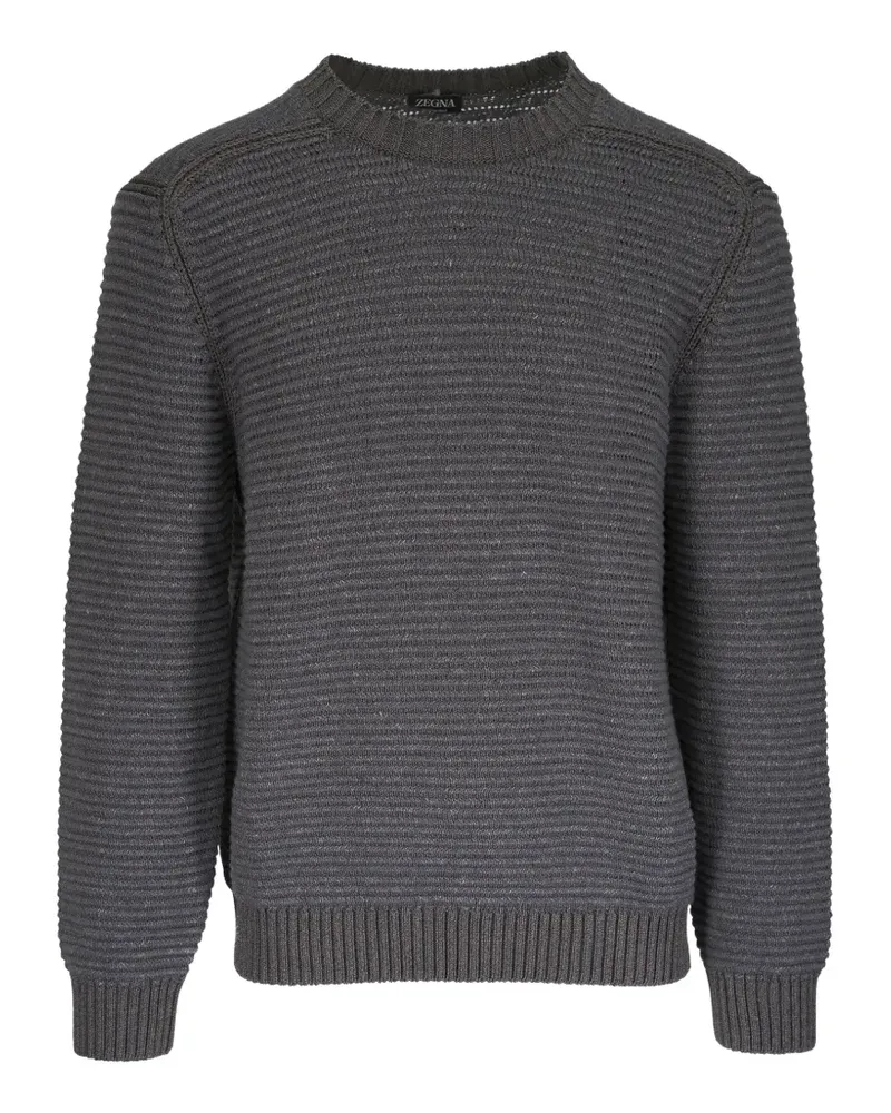 Ermenegildo Zegna ribbed-knit crew-neck sweater - Grau Grau