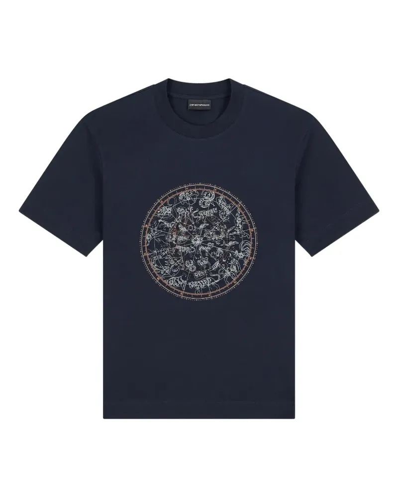 Emporio Armani T-Shirt mit grafischem Print - Blau Blau