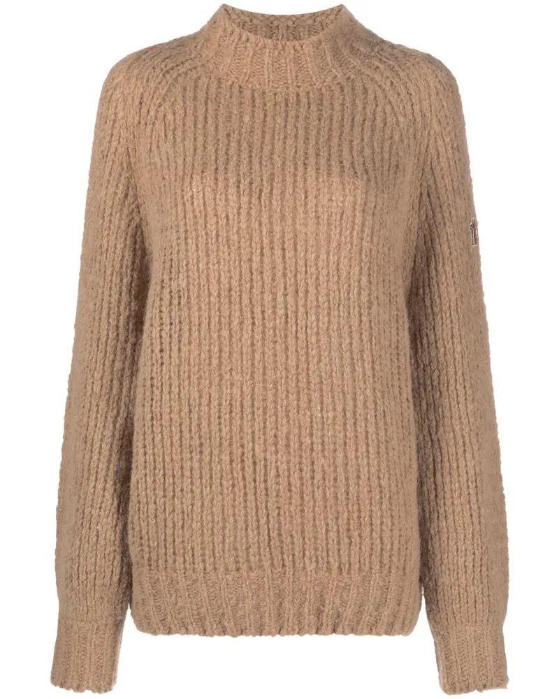 Moncler Pullover mit Lochstrickmuster - Braun Braun