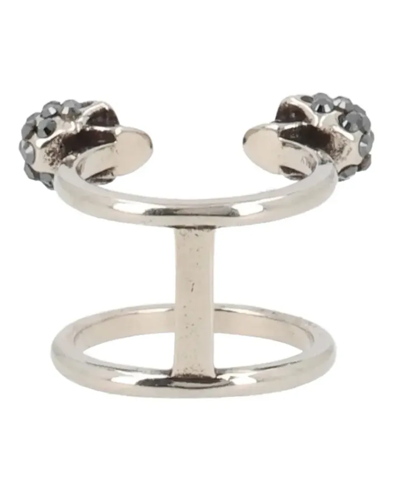 Alexander McQueen skull-embellishment ring - Silber Silber