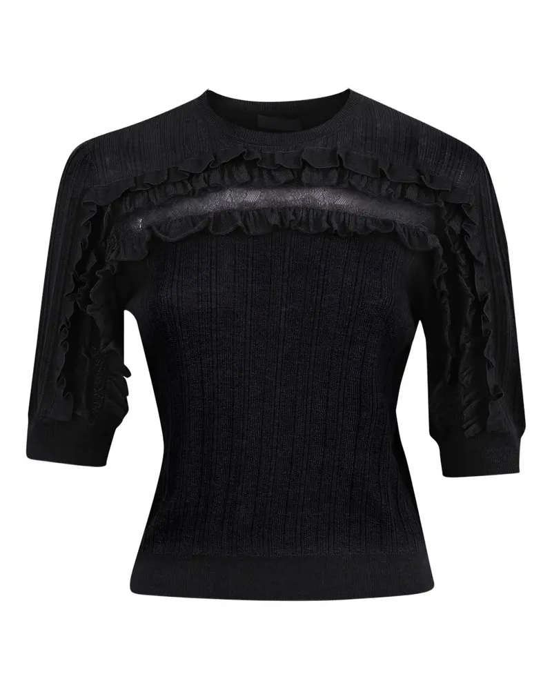 Ulla Johnson Salima Bluse mit Spitzendetail - Schwarz Schwarz