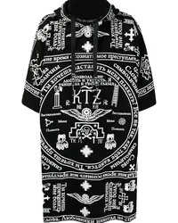 KTZ Kaftan mit Kapuze Schwarz