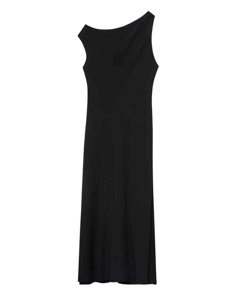 Calvin Klein Einschultriges Midikleid - Schwarz Schwarz