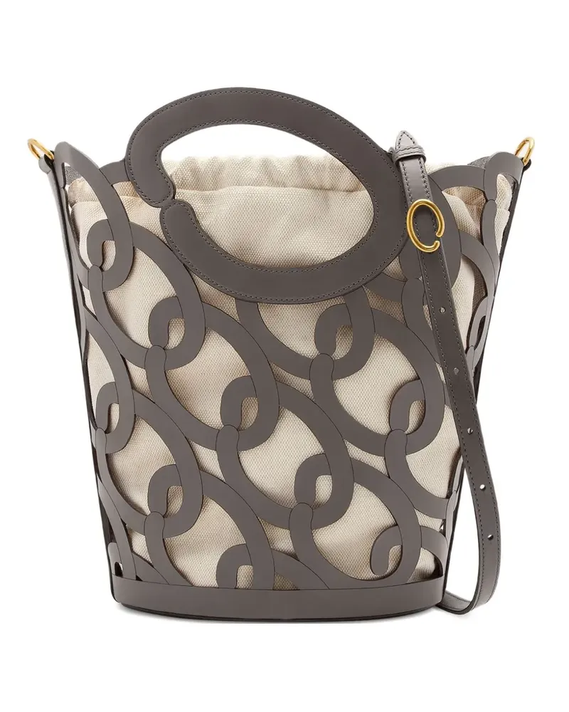 Oscar de la Renta Handtasche aus Leder - Grau Grau