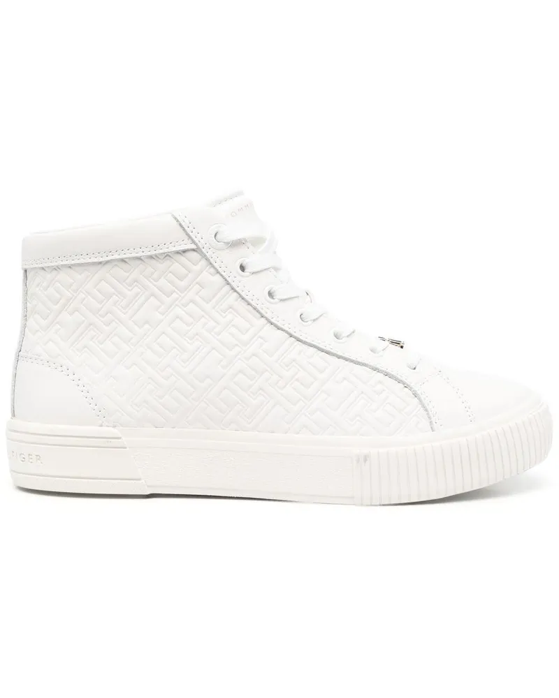 Tommy Hilfiger High-Top-Sneakers mit Monogramm - Nude Nude