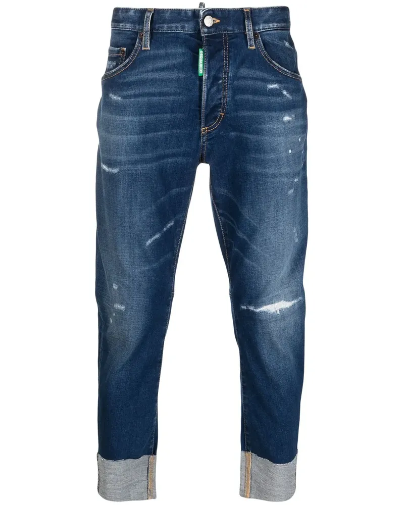 Dsquared2 Klassische Cropped-Jeans - Blau Blau