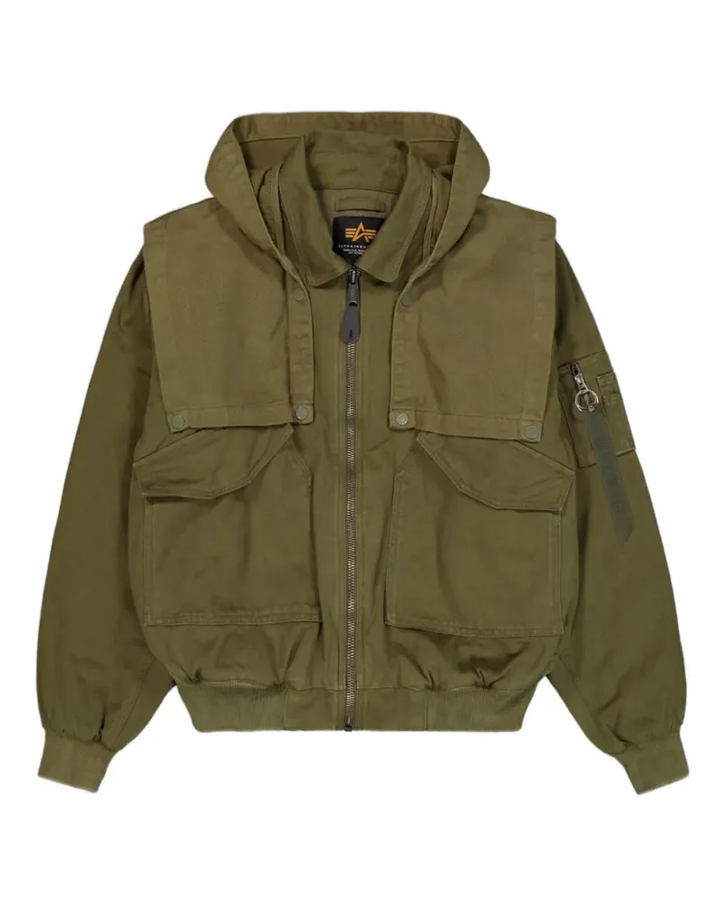 Alpha Industries CWU-45/P D-Tec hooded bomber jacket - Grün Grün