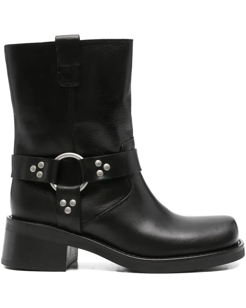 P.A.R.O.S.H. Stiefel mit Schnalle - Schwarz Schwarz