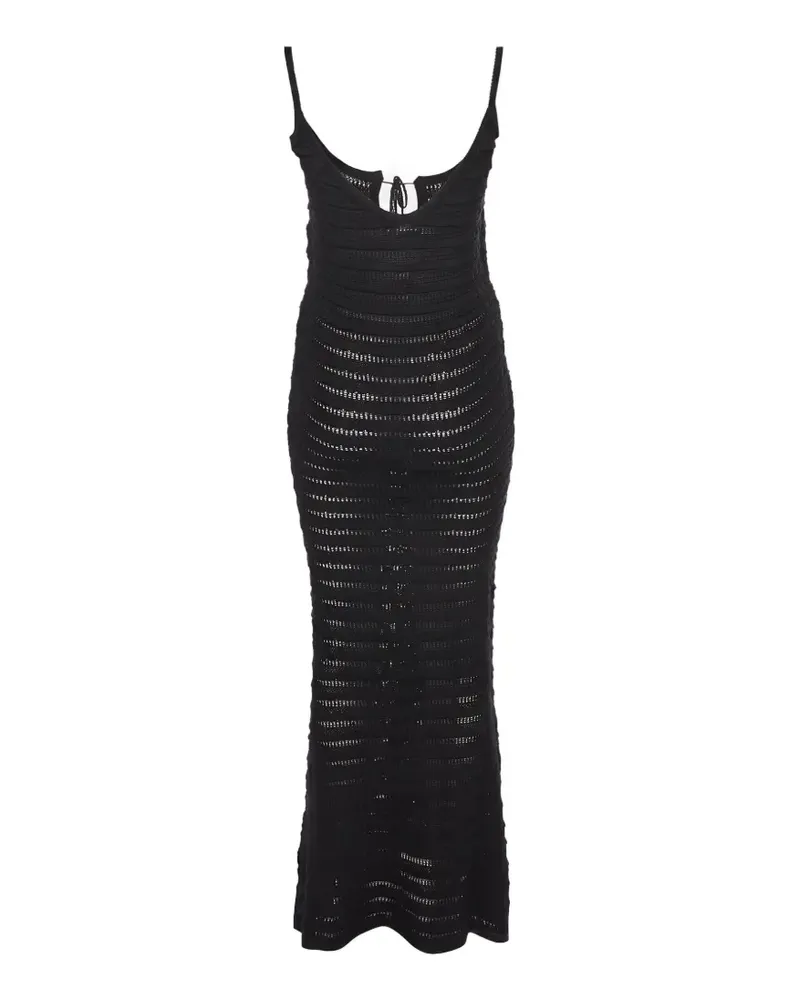 FourTwoFour on Fairfax Gehäkeltes Serena Maxikleid mit Verzierung - Schwarz Schwarz