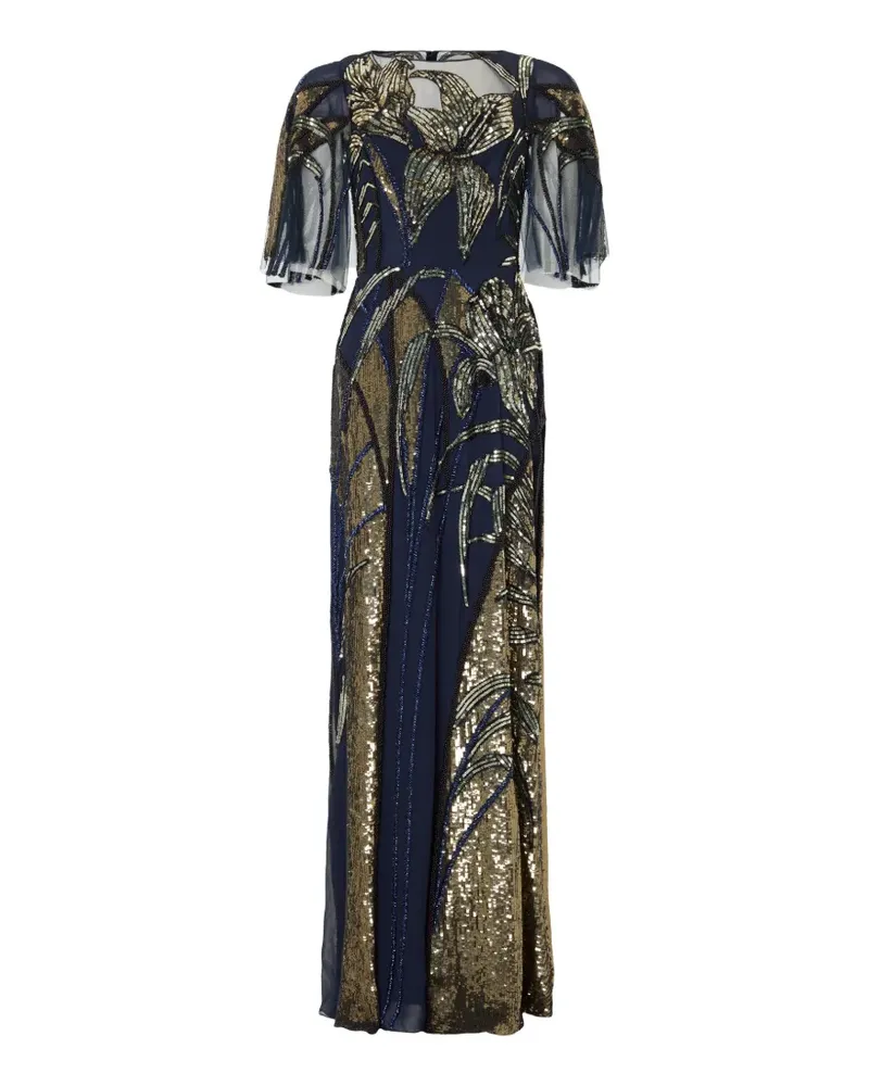 Temperley London Mariana Maxikleid mit Pailletten - Blau Blau