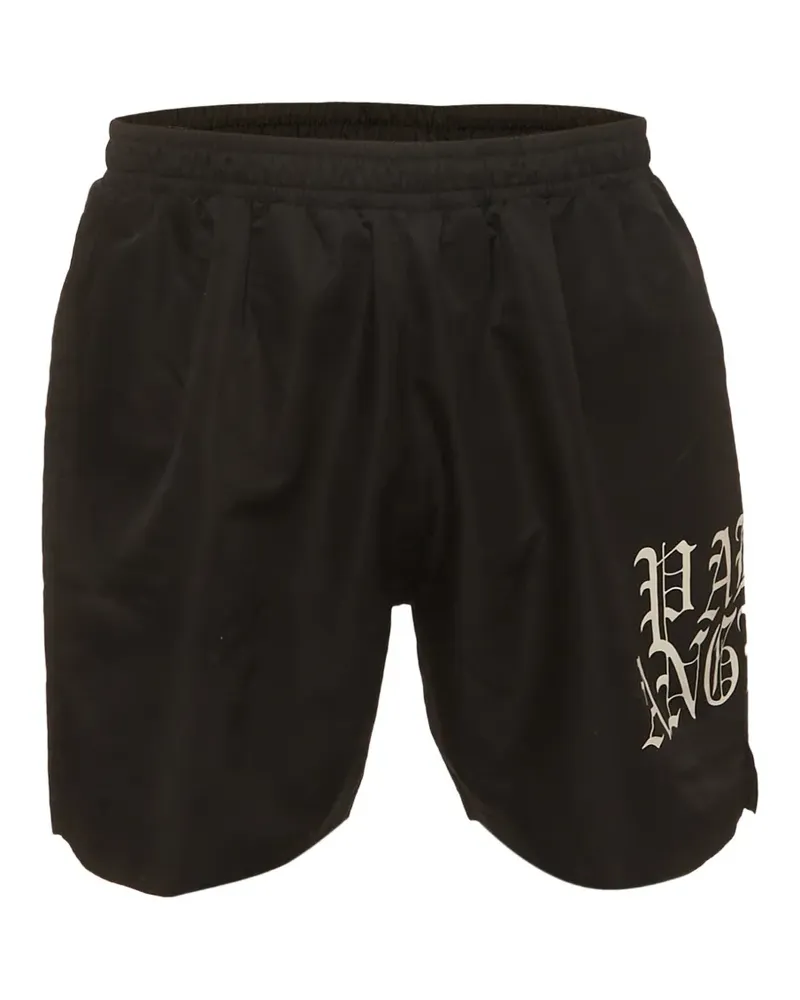 Palm Angels Joggingshorts mit Logo-Print - Schwarz Schwarz