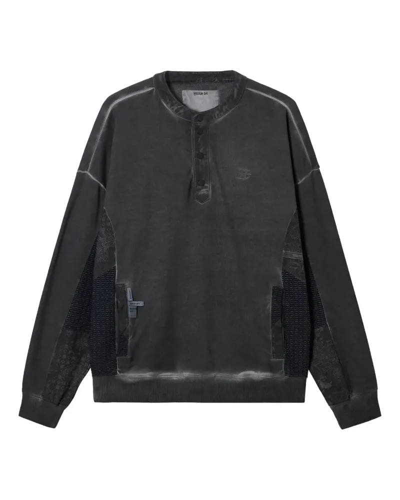 Musium Div. panelled cotton sweatshirt - Schwarz Schwarz