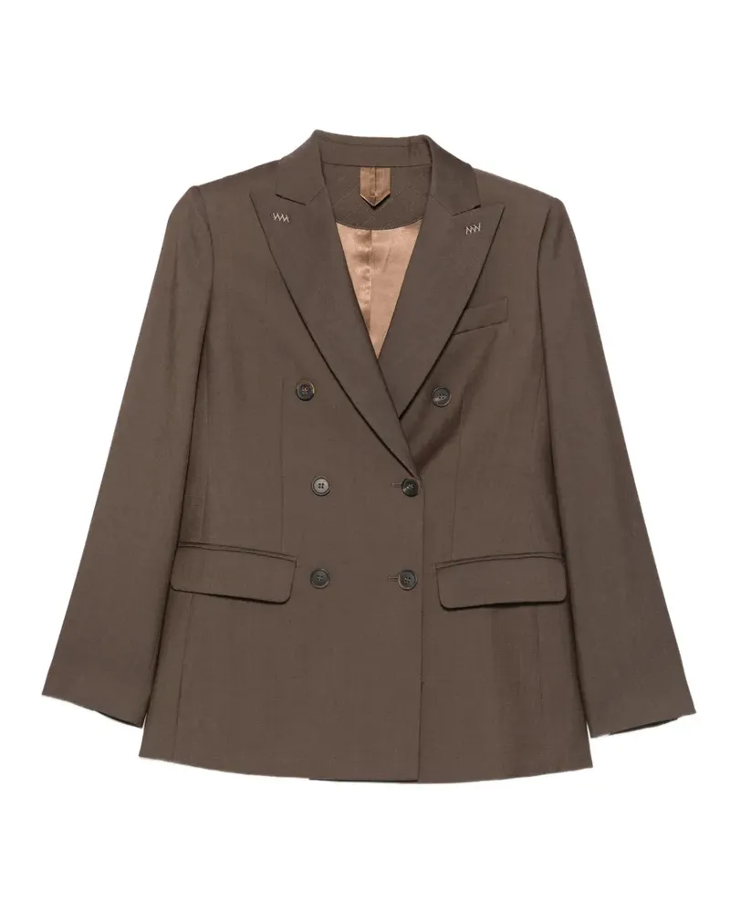 Max Mara double-breasted peak-lapel blazer - Braun Braun