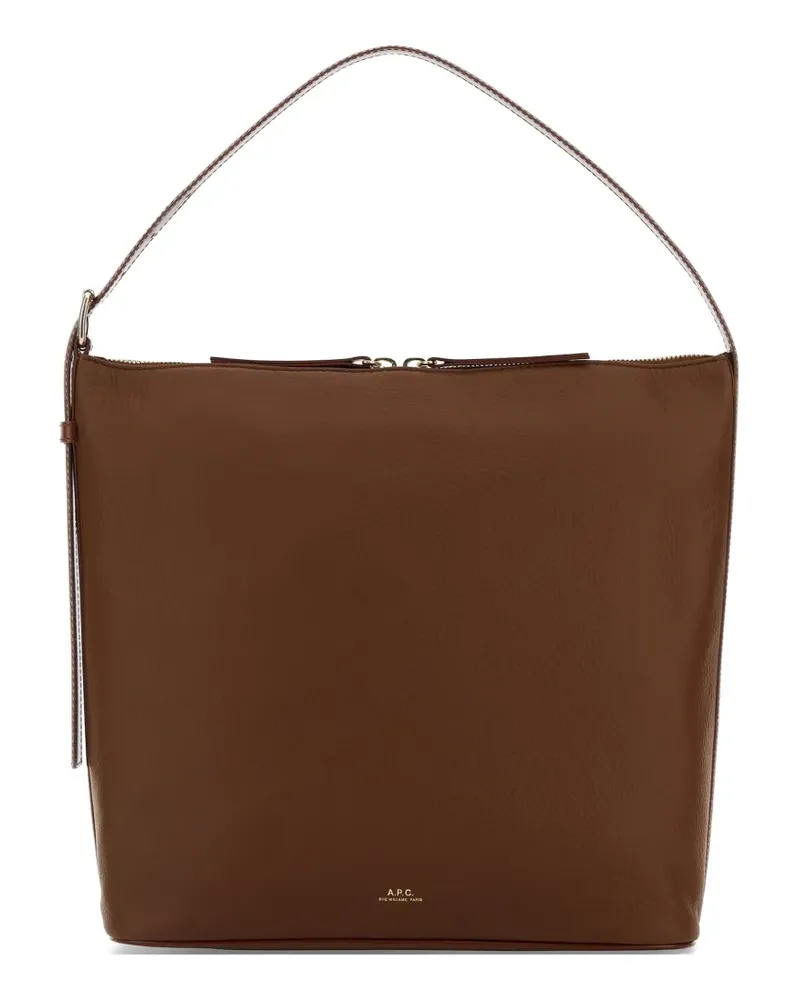 A.P.C. Vera Tote Bag mit Logo-Detail - Braun Braun