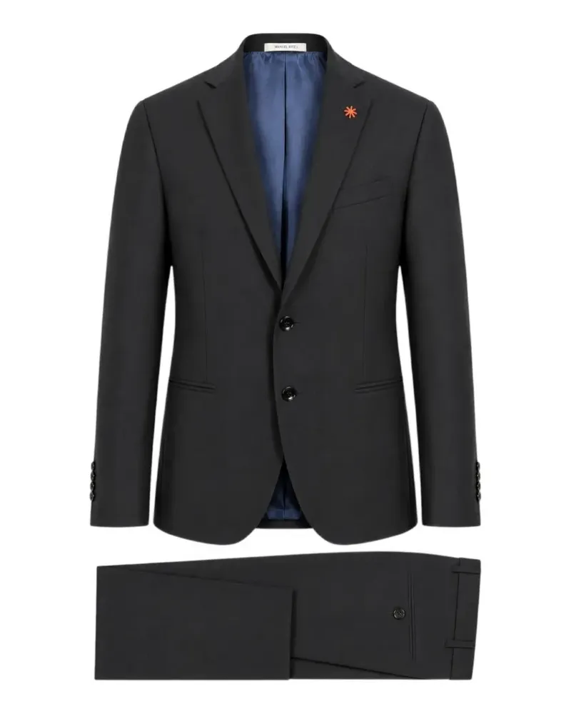 Manuel Ritz single-breasted notched-lapels suit - Schwarz Schwarz