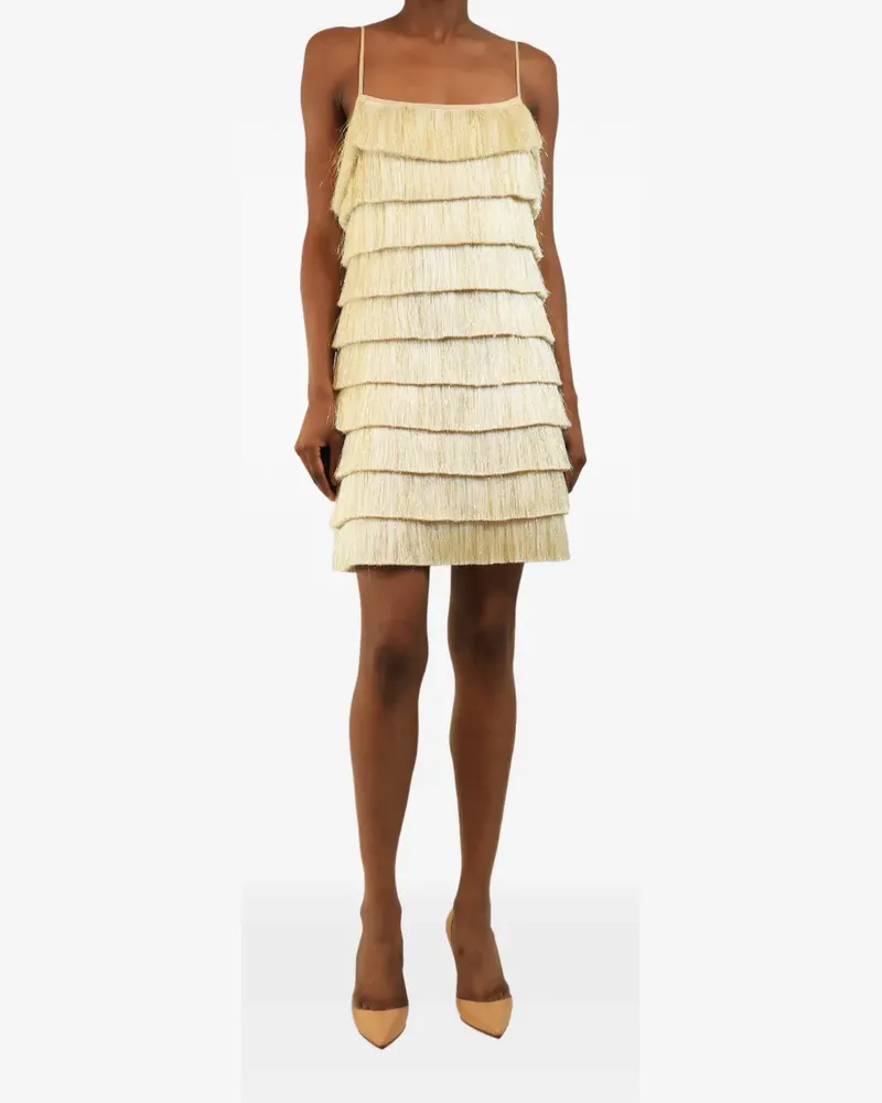 Rachel Gilbert Gerüschtes Minikleid im Stufendesign - Nude Nude