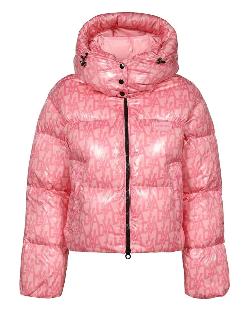 Duvetica Jacke mit Monogramm-Print - Rosa Rosa