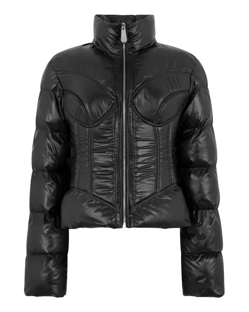 Philipp Plein Wattierte Jacke im Corsage-Style - Schwarz Schwarz
