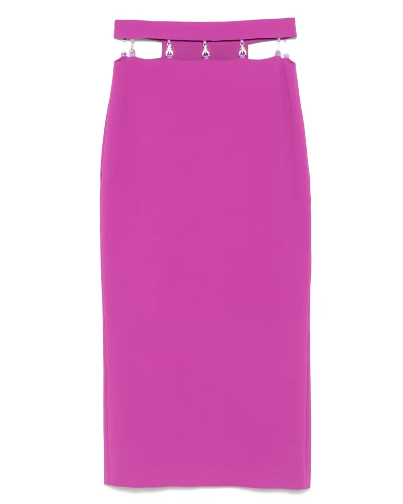 Patrizia Pepe Rock aus Krepp - Violett Violett