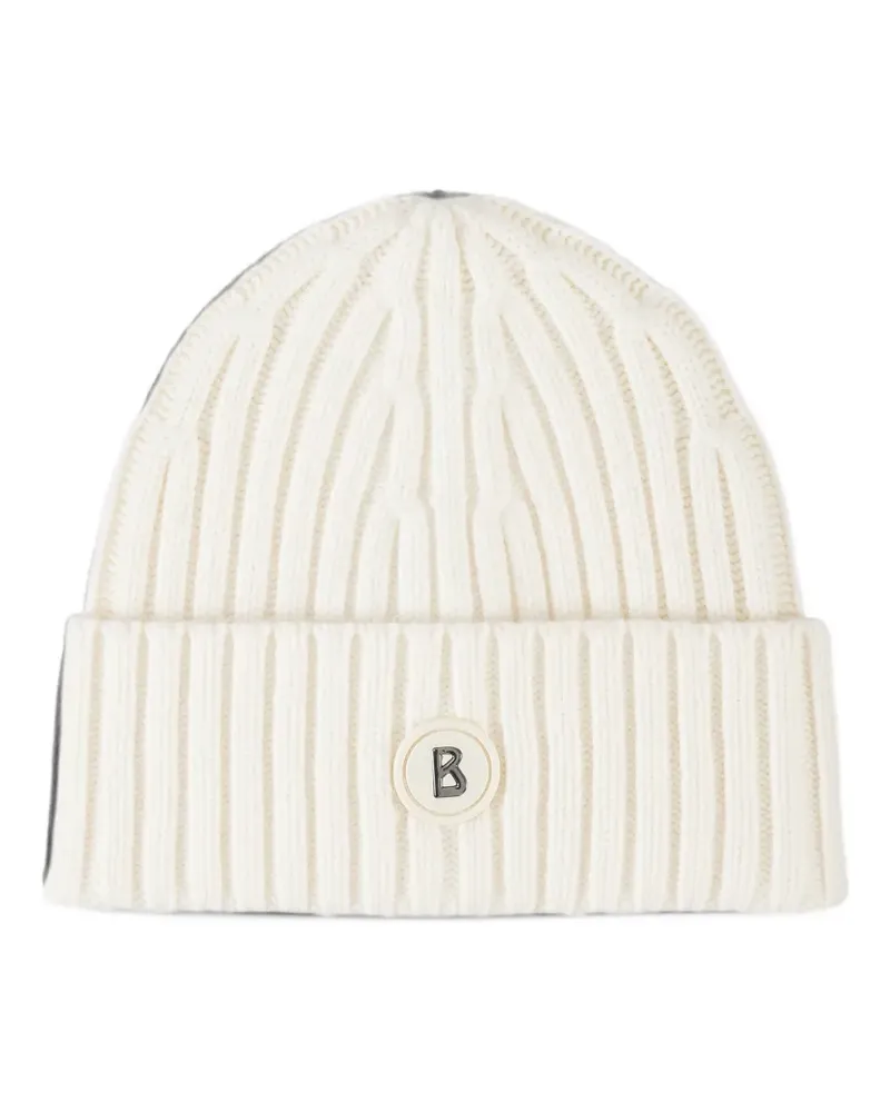 Bogner Bony Beanie mit Logo-Patch - Weiß Weiß